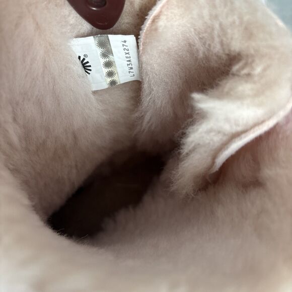 Women's UGG Boots Bailey Bow Gingham Seashell Pink Sz 7 Coquette 1101669 RARE! - Picture 15 of 16